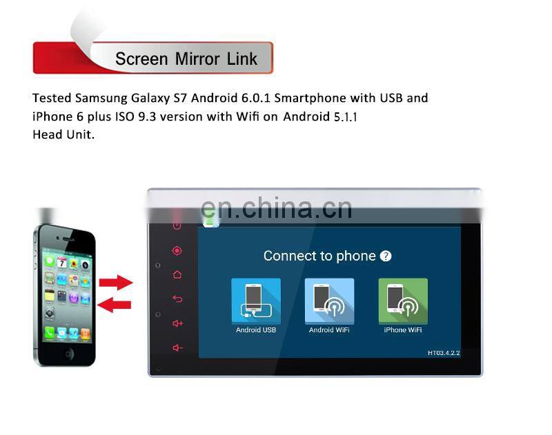 6.2 inch Android 6.0 universal full touch screen car Radio GPS Navigation