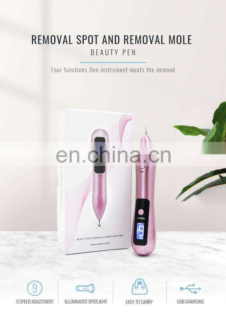 9 modes Mini Lcd Display Facial Plasma Beauty Mole Spot Removal Pen