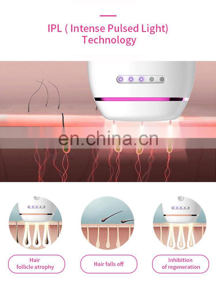 Home use permanent facial hair laser removal machine for women 350,000 flashes