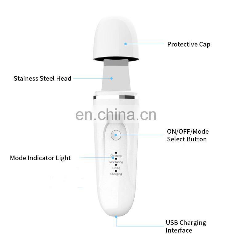 Mini skin scrubber facial ultrasonic scaler for beauty
