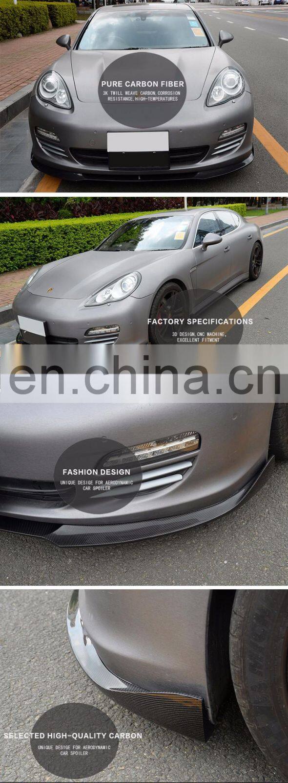 Car Carbon Fiber Front Diffuser Lip for Porsche Panamera S Sedan 4S Hatchback 4-Door 09-11
