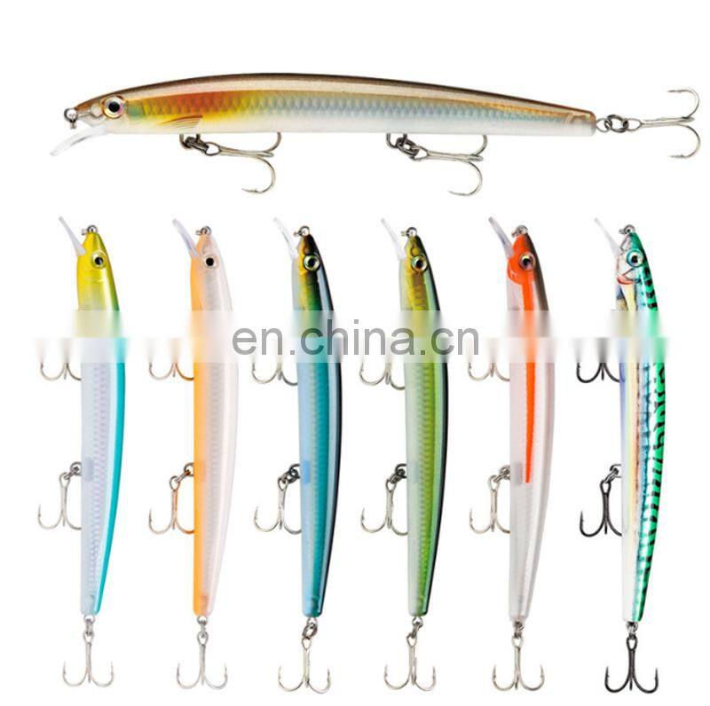 130mm 15g Fishing Lure Hard Minnow Flat Body Longcasting 15 colors Fishing Lure New Arrival Floating Minnow