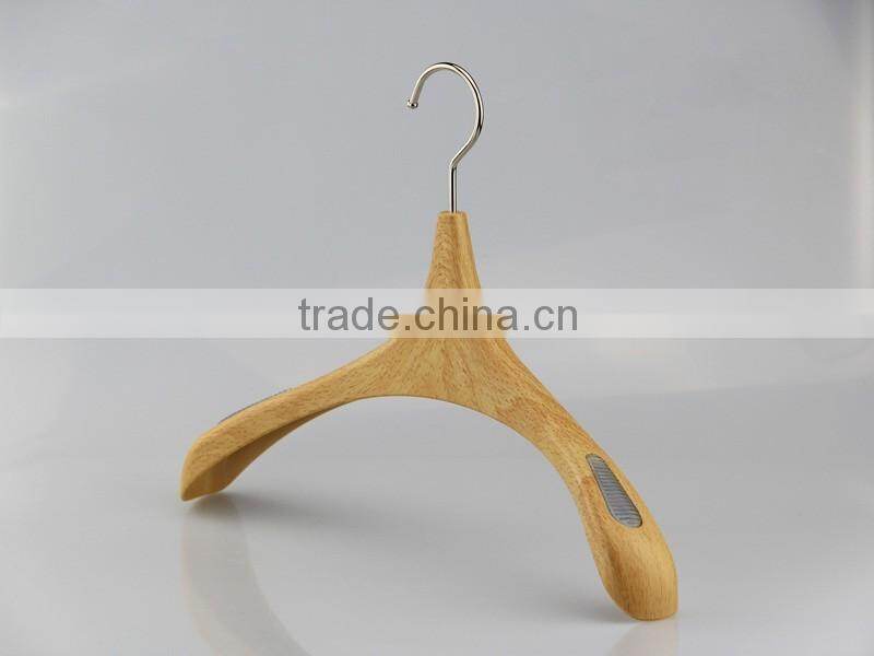 hot sale luxury plastic hanger with rubber surface for luxury dress