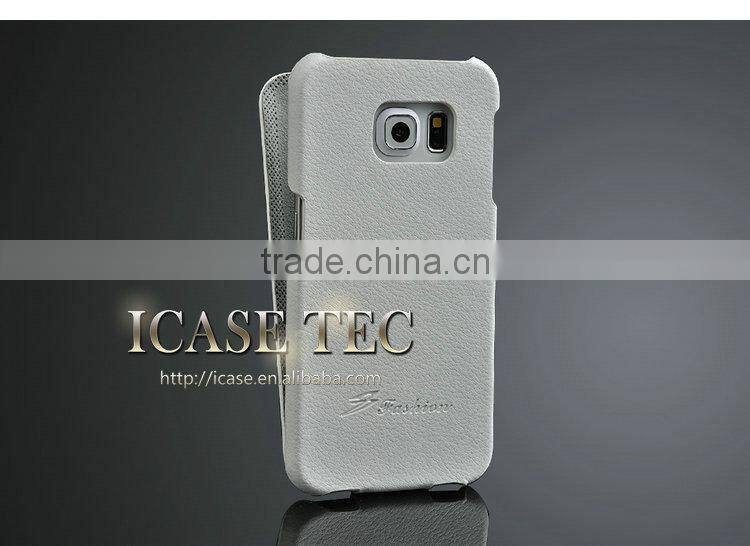 iCasetec Flip Leather Wallet Stand Case for Samsung Galaxy S6 edge
