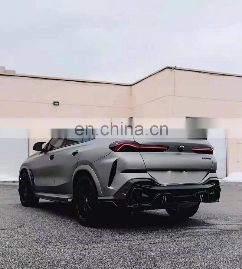Runde Top Quality Carbon Fiber For BMW X6 G06 Larte Design Style Body Kit Front Lip Rear Bumper Side Skirt Grille Spoiler Hood