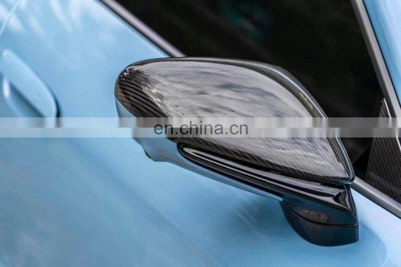 Runde Carbon Fiber Material For Porsche Taycan Techart Style Body Kit Front Lip Rear Lip Side Skirt Spoiler Side Mirror Shell