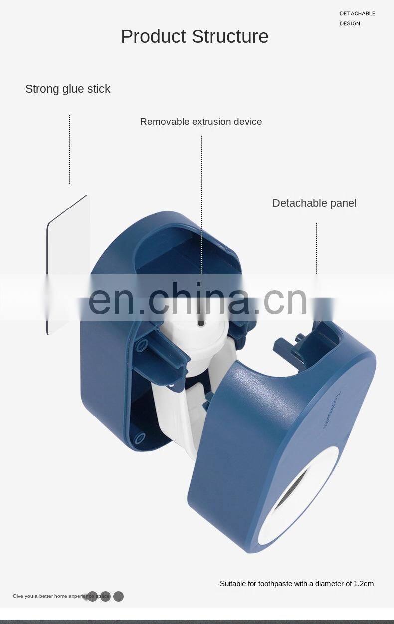 Adhesive Automatic Toothpaste Squeezer Set, Wall-mounted Toothpaste Holder rack Wall Suction Toothpaste Squeezer
