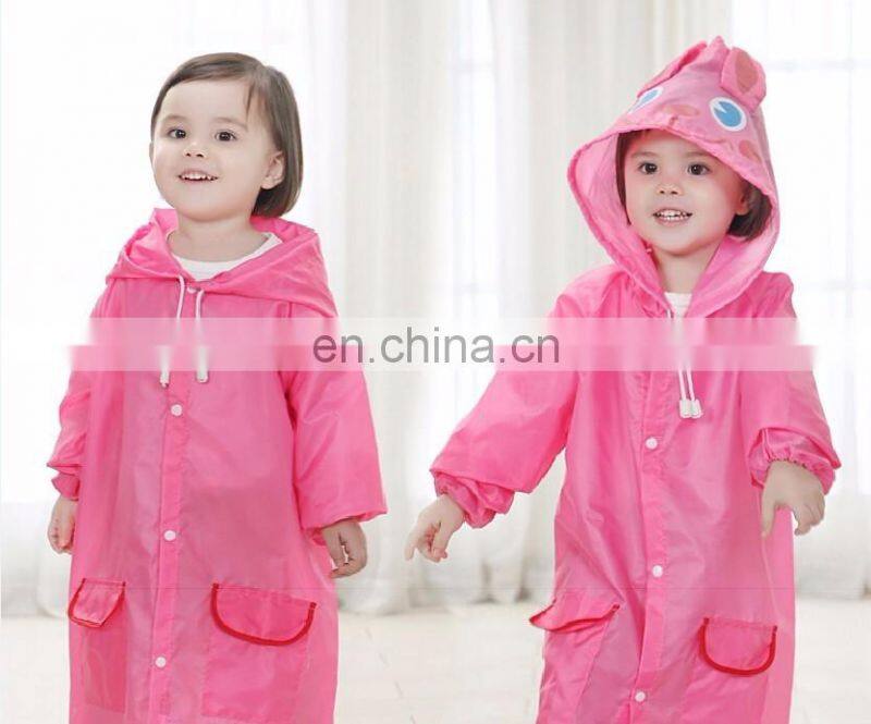 Cute Kids Raincoat Cartoon Animal Waterproof Kids Raincoat For children Rain Coat
