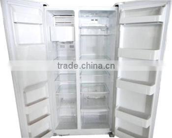 side by side fridge freezer with ice and water