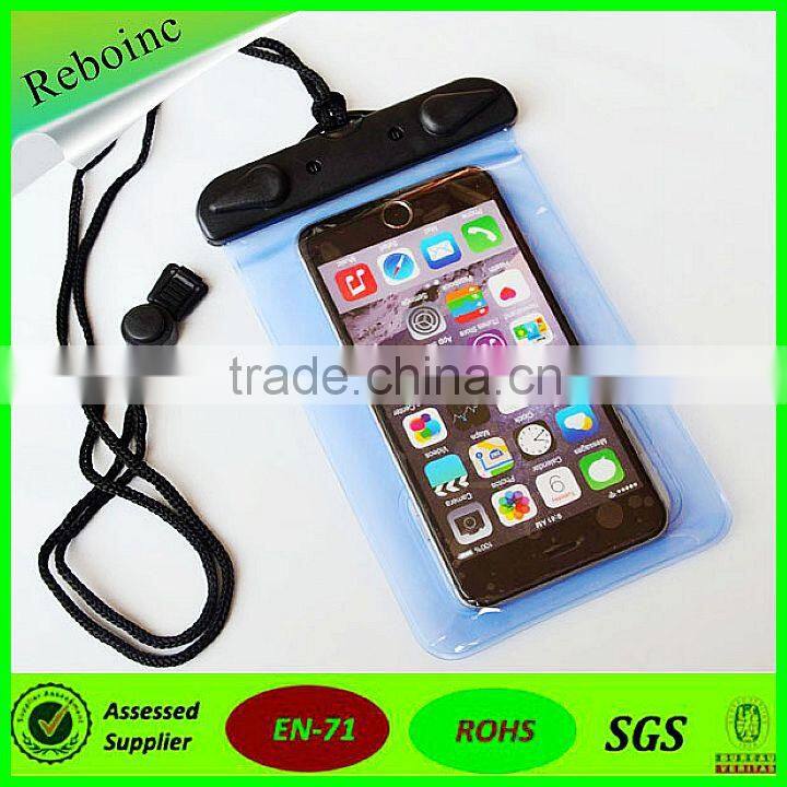 new fashion shining drift sand star dry bag waterproof phone bag case for iphone 6 plus purple blue