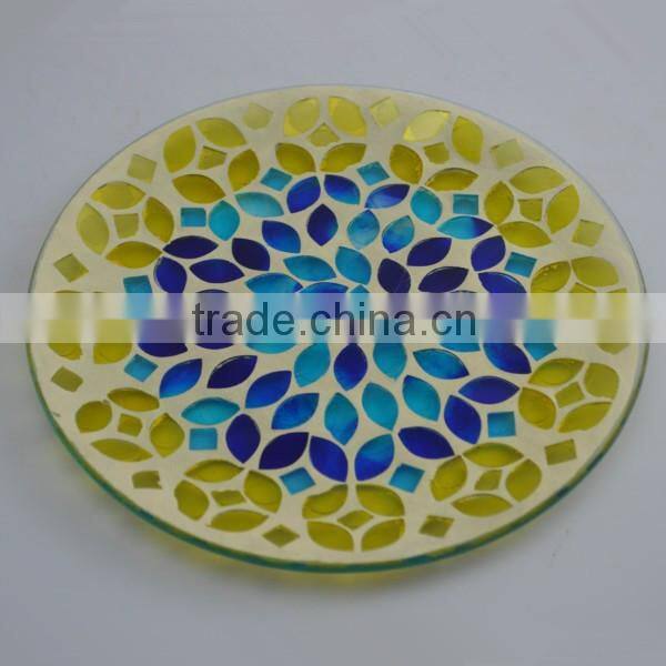 mosaic candle tray