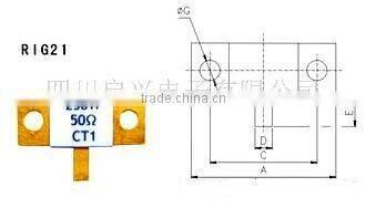 High temperature RIG21 high power resistor