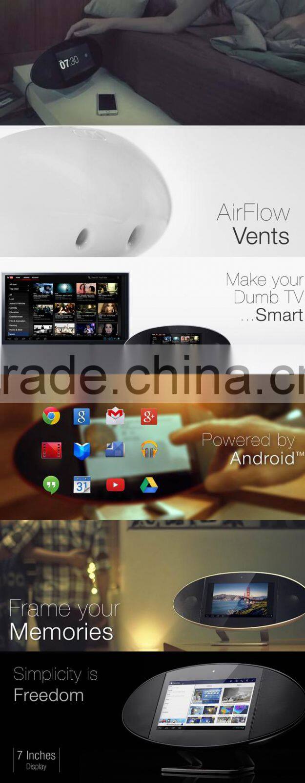 New sound pad Android smart tv box RK 3028A Dual-Core 1G/8G support Speakers/Mic/Camera/Bluetooth 4.0/Wifi