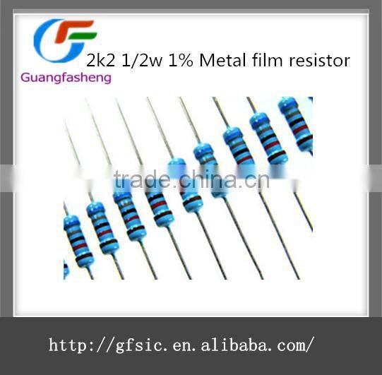 2k2 1/2w 1% Metal film resistor