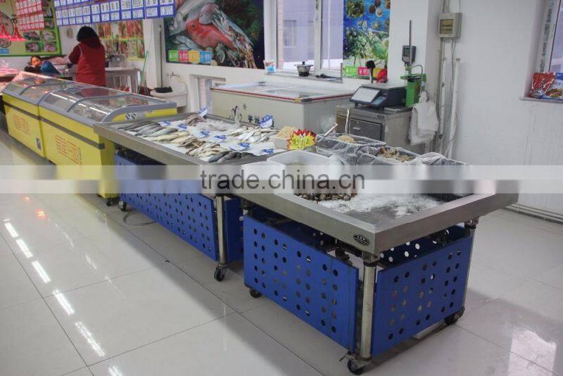 APEX custom make stainless steel ice fish display table