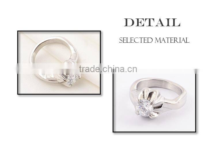 For women wedding rings with diamond silver ring