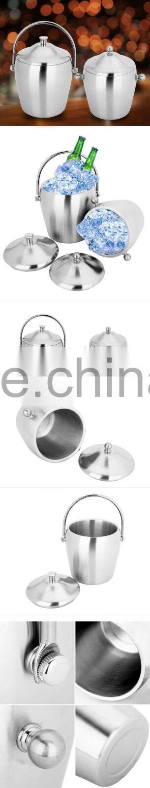 High quality and sand polished stainless steel beer ice bucket