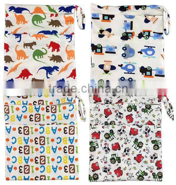 AnAnbay Reusable Baby Cloth diaper bags Solid color wet bag