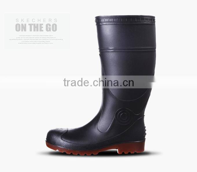 2015 pvcblack rubber rain boots For men