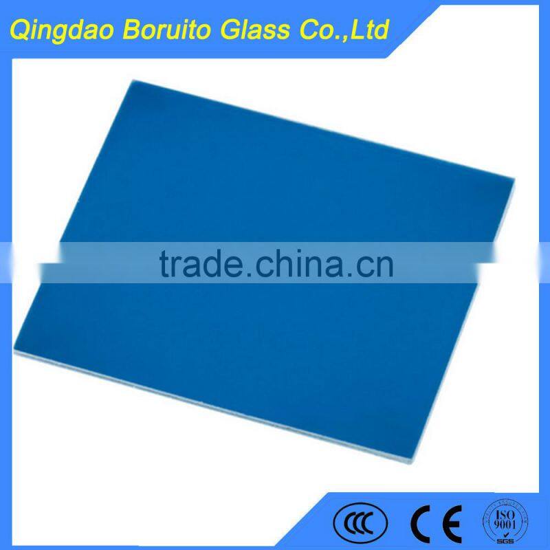 8mm 10mm blue reflective glass for buildings