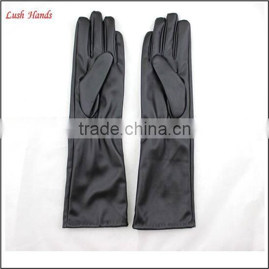 long women dresses imitation leather fabric wholesale factory gloves