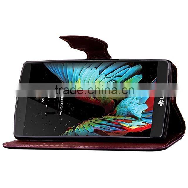 For LG K10 new products, Leaf PU leather Case for LG K10, For LG K10 phone cases