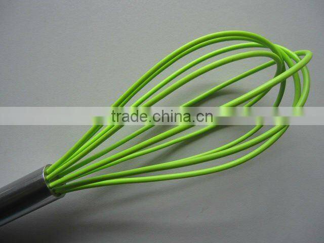 stainless steel silicon kitchen whisk