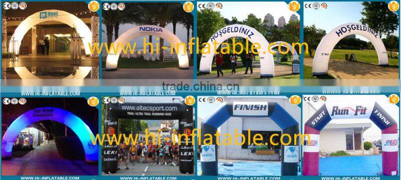 Full color logo print advertising inflatable finish line arch Entrance Archway