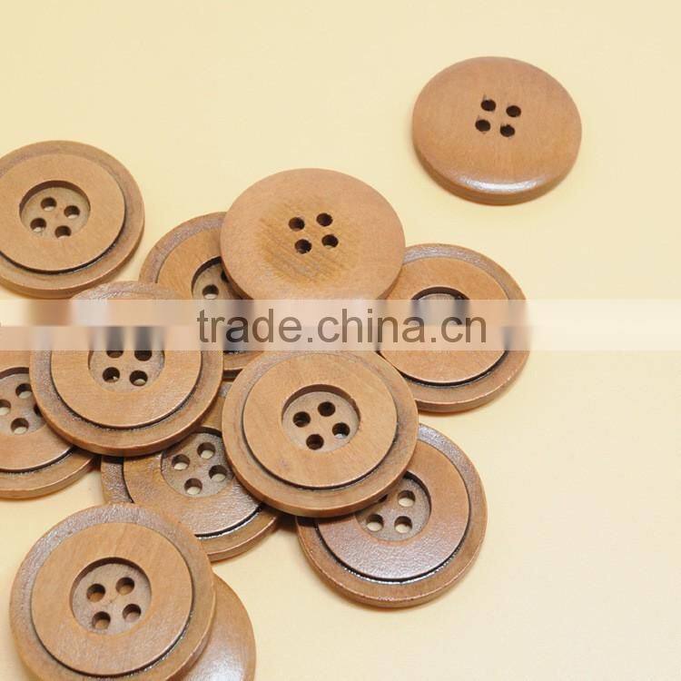 Sedex Audited Factory 2 Pillar Natural Wooden 4 holes Button