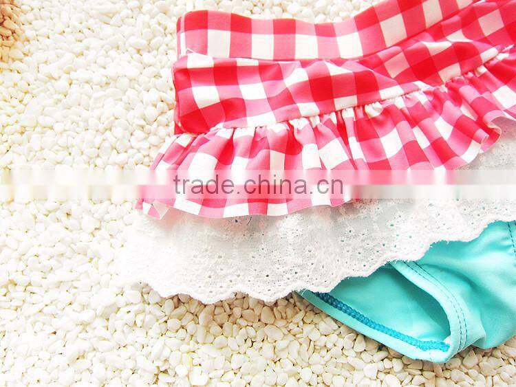 2016 fashion two pieces baby girl bathing suit for beachwear bikini girl child wholesale girl swimming suit(UKS020)