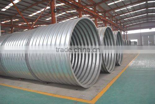 Corrugated galvanized steel culvert pipe