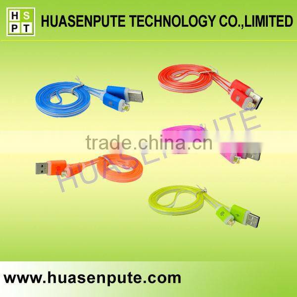 Mobile Accessory LED USB Cable, Lighting Data USB Cable for Mobile Phone