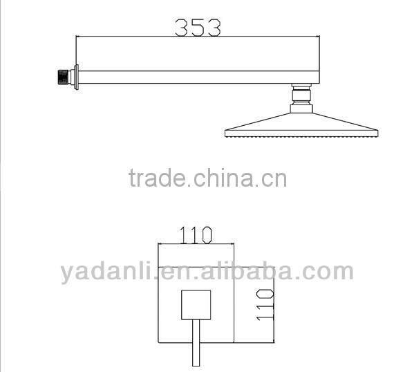 Square bath shower trim kit 7523B