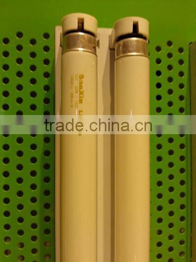 white paint 40W high light effect super-quiet inductance double tubes lamp inductive fixture with flat cover and lamp holder