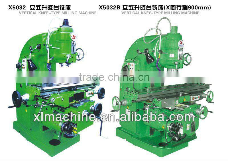 heavy duty semi-automatic vertical milling machine with swivel head