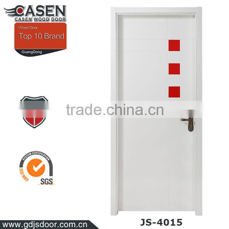 china new design single swing door two color smooth surface solid wood door image for interior