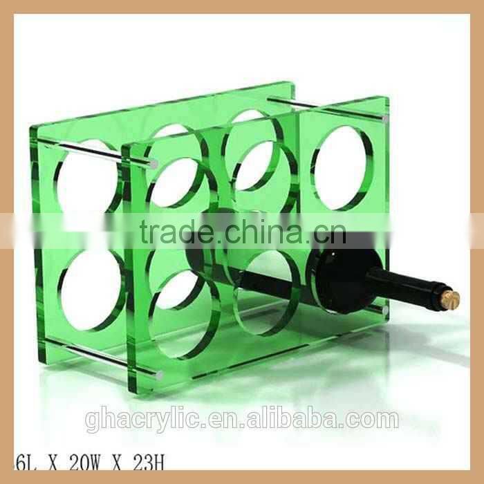 square acrylic wine rack shelf ,wine bottle holder