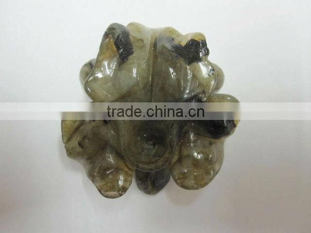 Dyed Red Agate carved trumpet flower