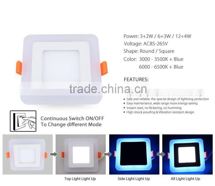 Two colors square changeble LED Panel Lights