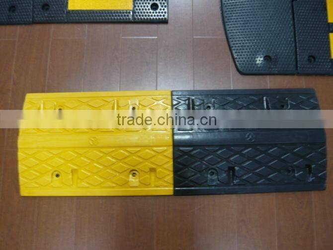 yellow and black rubber Speed bump black/ speed blocker/
