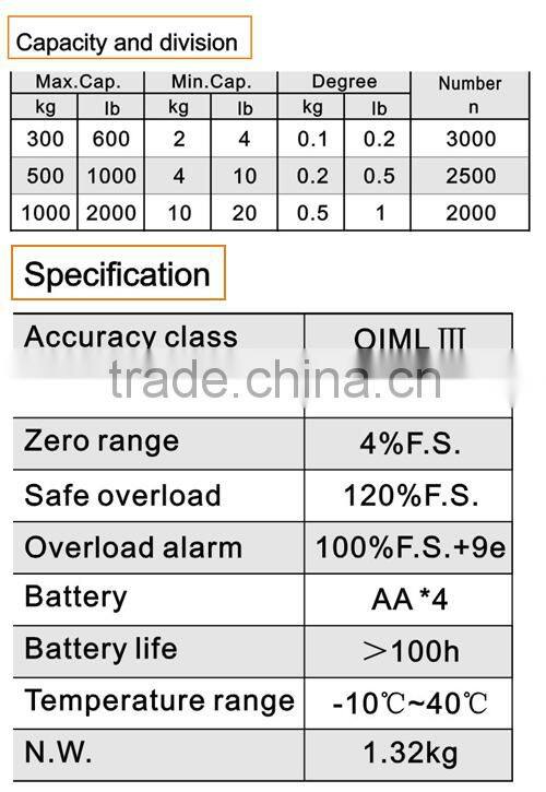 1000kg weighing scale