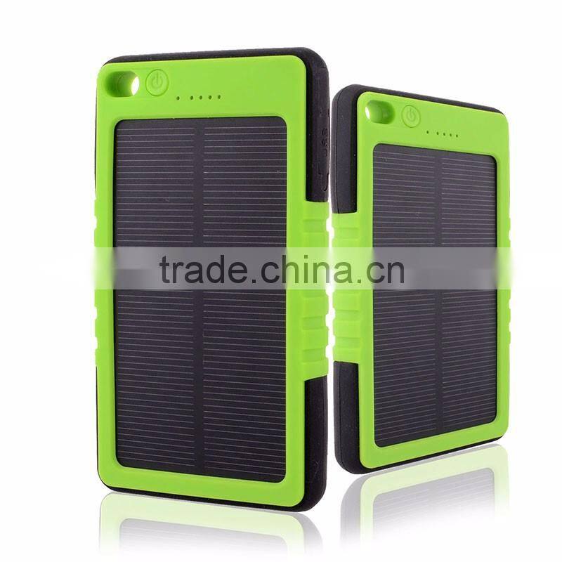 8000mAh Active Waterproof Solar Portable Power Bank Charger