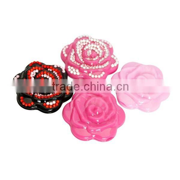 Ladies fashion cosmetic mirror / Mini single side rose cosmetic mirror