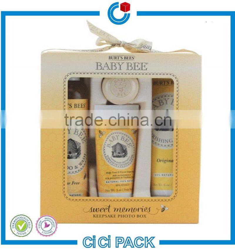 coated Paper box packaging with inner tray for super crystal skin care product package