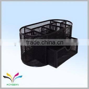 Mutil-function cheap black metal mesh office desktop document file holder