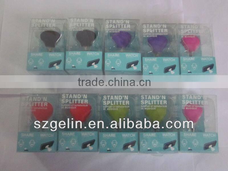 Newest colorful retractable earphone spliter for MP3/MP4