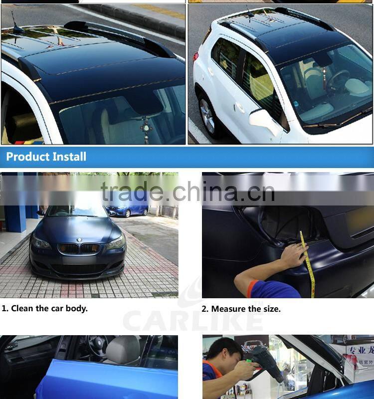 150Microns Stylish High Glossy Black Car Foil Stickers Sunroof Vinyl Film