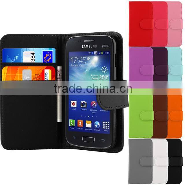 Set Screen Protector Stylus And Case For Samsung S7272 , Leather Wallet Senior Phone Case