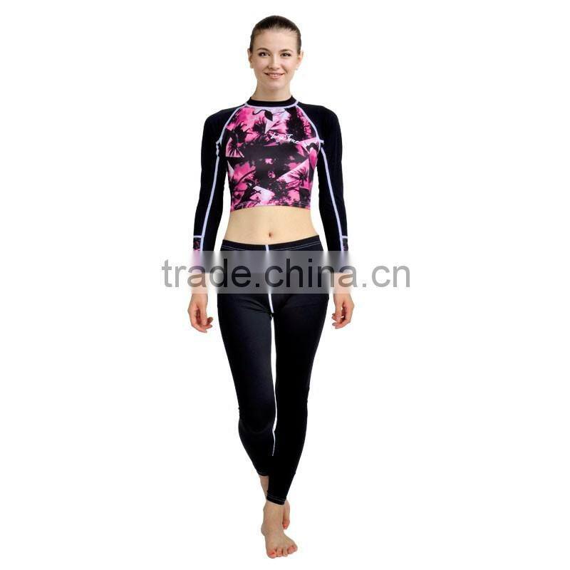 Rush guard water women rash guard spandex lycra rash guard