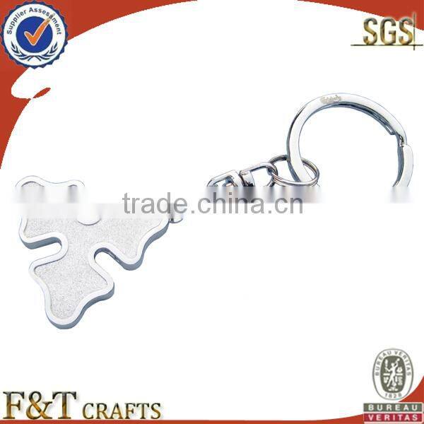 cheap no minimum stainless steel offset print keychain promotion for business gift